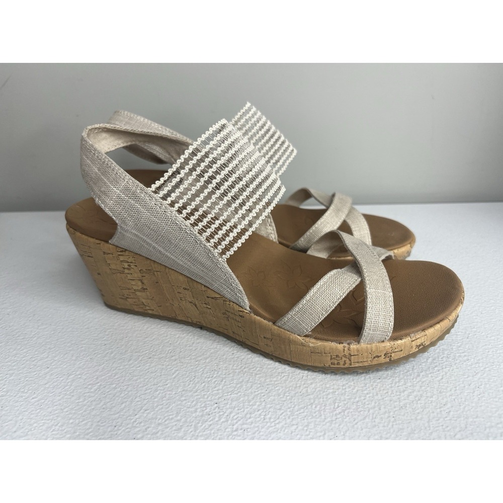 Skechers Beverlee High Tea Wedge Sandals Women's Size US 9